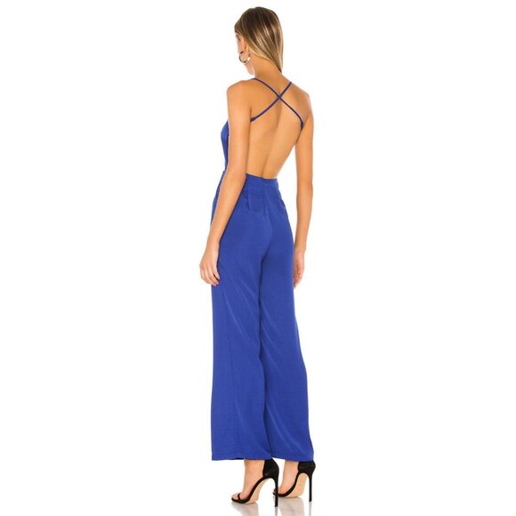 Superdown Irene Open Back Jumpsuit in Cobalt - Picture 3 of 6